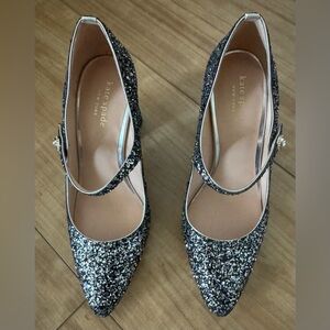 Glimmering glitter Maren block-heel Mary Janes from Kate Spade New York